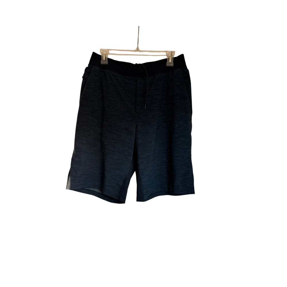 Lululemon Mens T.H.E. Short 9" Navy Blue Space Dye Athletic Training Shorts Sz L - Picture 2 of 9